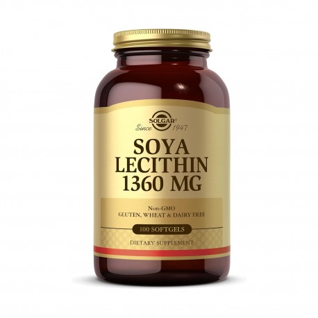 Solgar Lecitina de Soja 1360 mg 100 Cápsulas Blandas