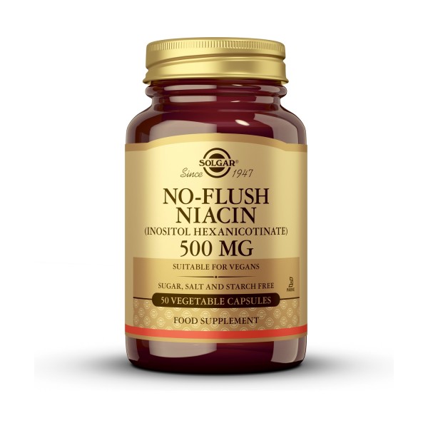 Solgar Niacina No Ruborizante 500 mg 50 Cápsulas Vegetales