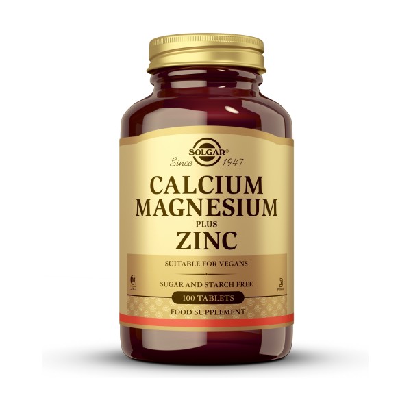 Solgar Calcio y magnesio con Zinc 100 Comprimidos