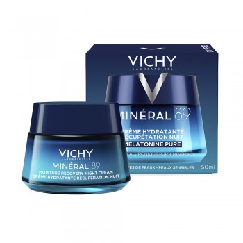 Vichy Mineral 89 Crema de Noche Hidratante con Melatonina 50 ml