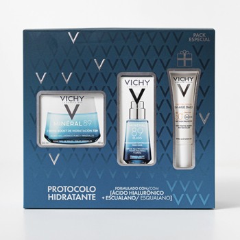 Vichy Mineral 89 Crema Boost Hidratación 50 ml + Mineral 89 Ojos 15 ml + Regalo Capital Soleil 15 ml