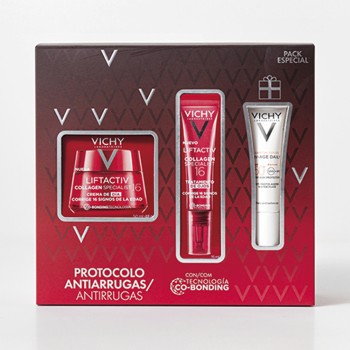 Vichy Liftactiv Collagen 16 Crema Día 50 ml + Collagen Speciallist 16 Ojos 15 ml + Regalo UV Age Daily 15 ml