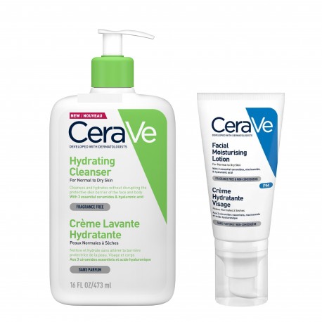CeraVe Pack Limpiador Hidratante 473 ml + Loción Hidratante 52 ml