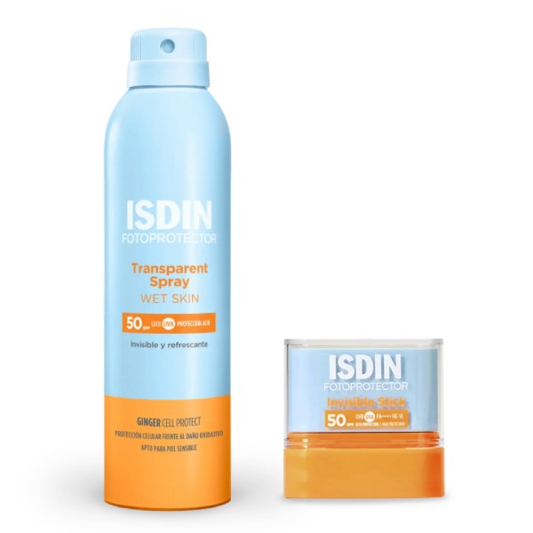 Isdin Pack Fotoprotector Transparent Spray SPF 50 250 ml + Stick Facial SPF 50 10 gr