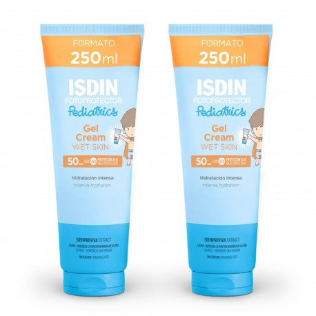 Isdin Fotoprotector Pediatrics Gel Cream Wet Skin SPF 50 250 ml x 2 Unidades