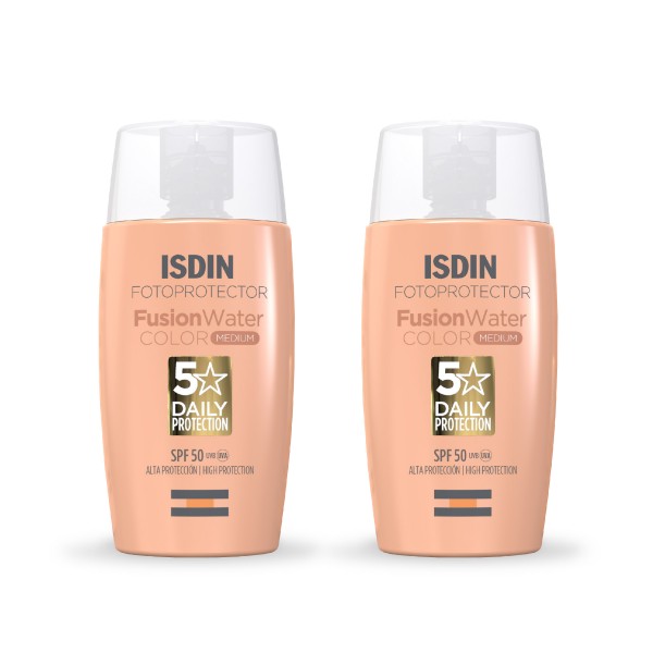 Isdin Fotoprotector Fusion Water Color Medium SPF 50 50 ml x2 Unidades