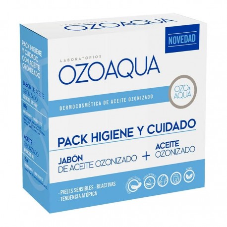 Ozoaqua Pack Higiene y Cuidado Aceite Ozonizado 15 ml + Jabón de Aceite 100 g