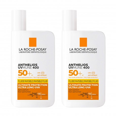La Roche Posay Anthelios UV Mune 400 Fluido Invisible SPF 50+ 50 ml x 2 Unidades