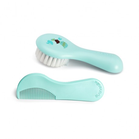 Suavinex Cepillo y Peine Soft Azul