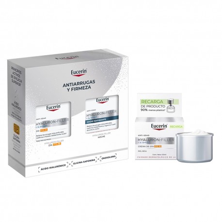 Eucerin Hyaluron-Filler Día FPS 30 50 ml + Noche 50 ml + Recarga Día 50 ml (al 50% dto)