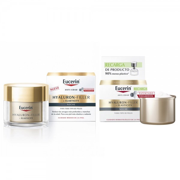 Eucerin Hyaluron-Filler +Elasticity Crema Noche 50 ml + Refill 50 ml (al 50% dto)
