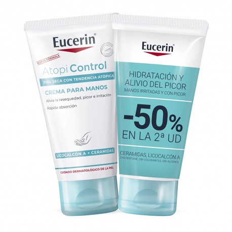 Eucerin AtopiControl Crema de Manos 75 ml x 2 Unidades (-50% en la 2ª unidad)