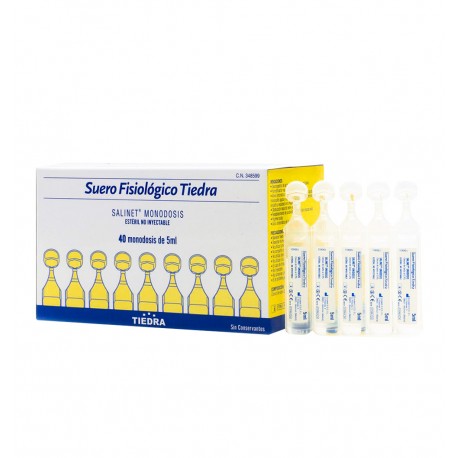 Salinet Suero Fisiológico Tiedra 5 ml x 40 Unidades