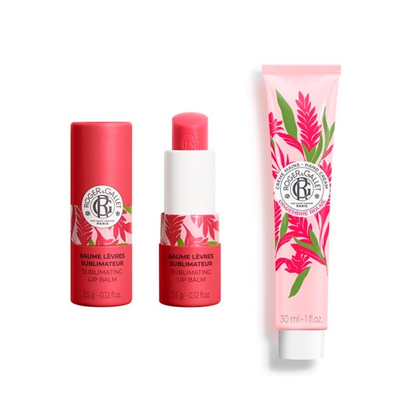 Roger&Gallet Gingembre Rouge Balsamo Labial 3,5g + Crema de Manos 30 ml