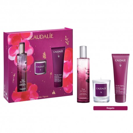 Caudalie Cofre Thé des Vignes Agua Refrescante 50 ml + Regalo Gel de Ducha 50 ml y Vela
