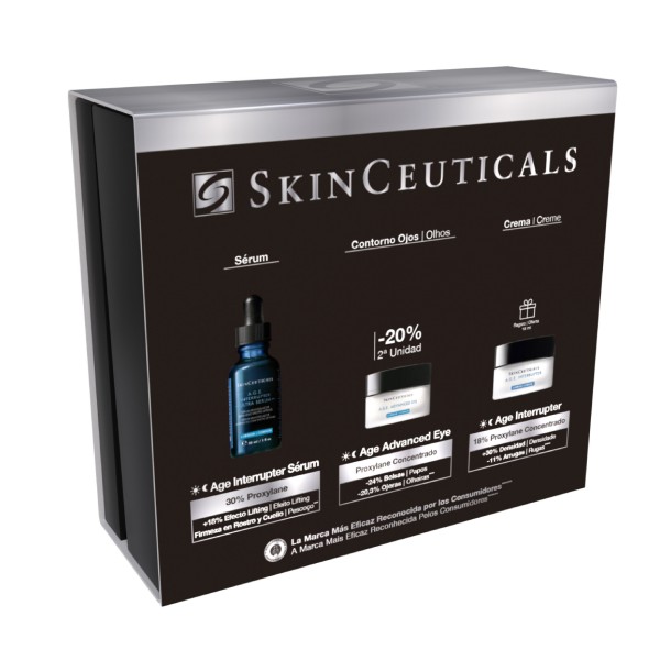 Skinceuticals Cofre A.G.E. Interrupter Ultra Sérum 30 ml + A.G.E. Advanced Eye 15 g (20% dto) + Regalo A.G.E. Interrupter 15 ml