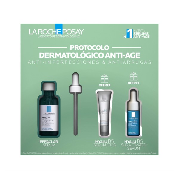 La Roche Posay Pack Effaclar Serum 30 ml + Regalo Hyalu B5 Serum 10 ml y Hyalu B5 Ojos 5 ml