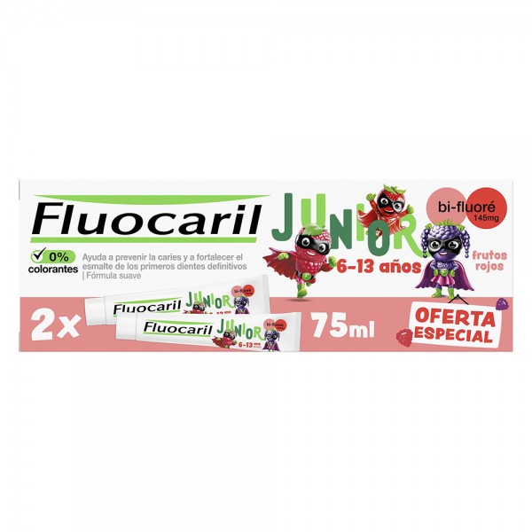 Fluocaril Junior Gel Frutos Rojos 75 ml x 2