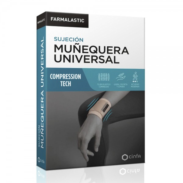 Farmalastic Muñequera Universal Velcro Beige Talla Grande/Extra Grande