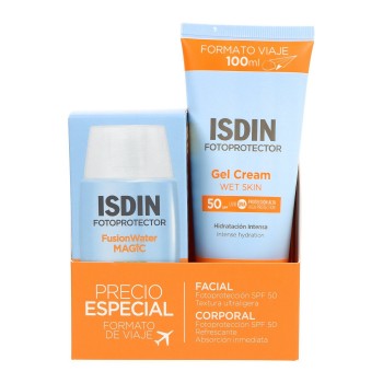 Isdin Pack Fusion Water Magic SPF 50 50 ml + Gel Cream SPF 50 100 ml (Formato Viaje)