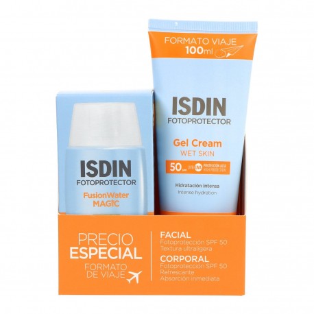 Isdin Pack Fusion Water Magic SPF 50 50 ml + Gel Cream SPF 50 100 ml (Formato Viaje)