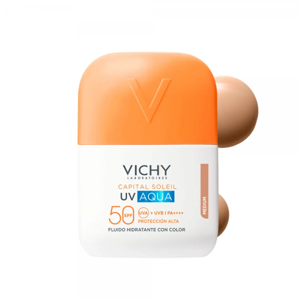 Vichy Capital Soleil UV Aqua Fluido Hidratante SPF 50 40 ml Medio