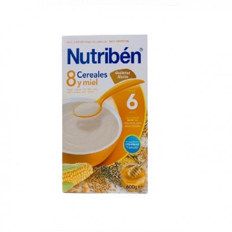 Nutriben 8 Cereales y Miel Galletas María 600 g