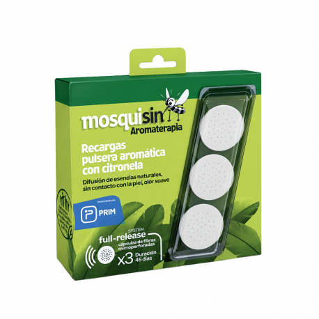 Mosquisin Pulsera Aromática Citronela Recarga 3 Unidades