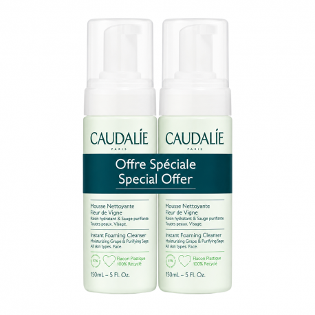 Caudalie Vinoclean Mousse Limpiadora 150 ml x2 Unidades