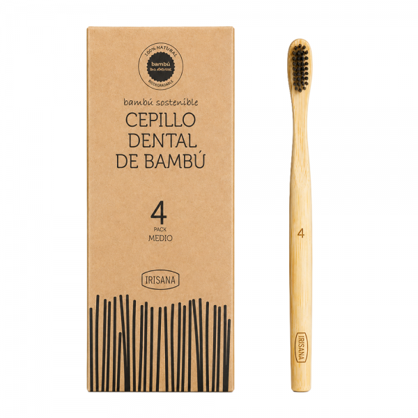 Irisana Cepillo Dental de Bambú 4 unidades