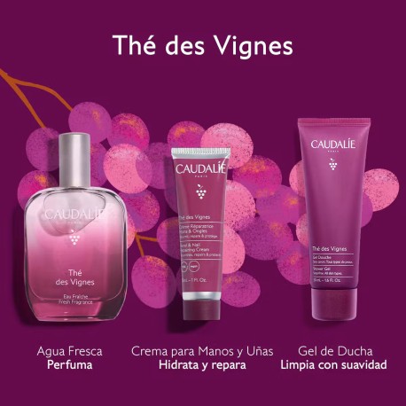 Caudalie Cofre Thé des Vignes Fragancia 50 ml + Regalo Gel de Ducha 50 ml + Crema de Manos 30 ml