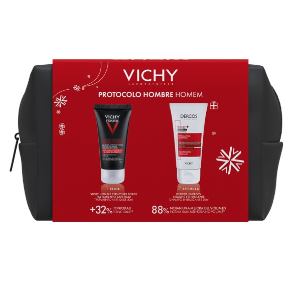 Vichy Set de Regalo para Hombre Structure Force 50 ml + Regalo Champú Dercos Energy 50 ml