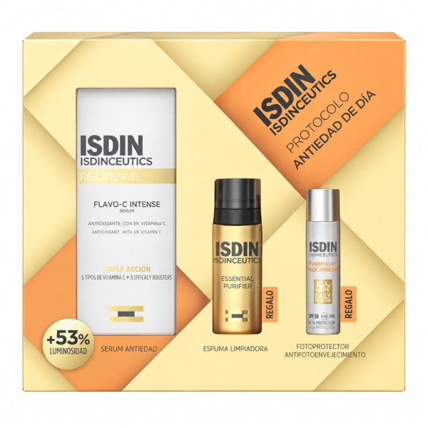 Isdinceutics Cofre Flavo-C Intense Sérum 50 ml + Regalo Espuma Limpiadora 30 ml + Fusion Water 10 ml