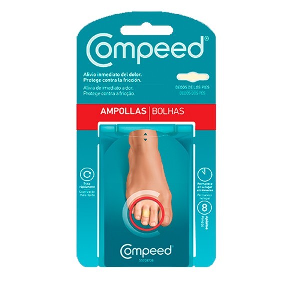 COMPEED AMPOLLAS DEDOS DEL PIE 8 UNIDADES
